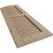 Ekena Millwork Timberthane Rough Sawn 2 Equal Louver w/Elliptical Top Faux Wood Shutters, 12Wx52H, 48 Low Side, PR SHULVL12X52RSPR - alternate 10